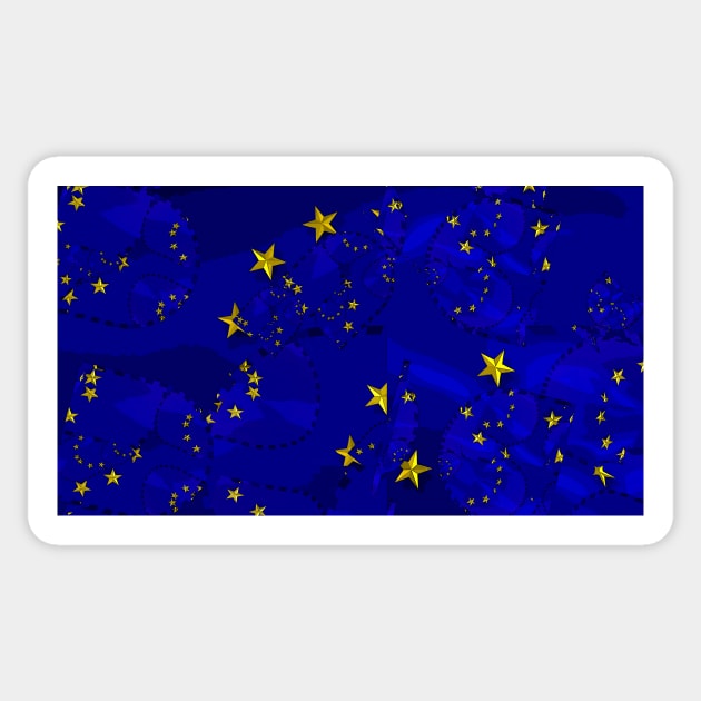 Eu Flag pattern Sticker by bywhacky